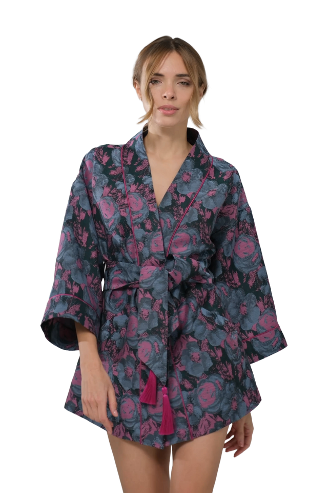 Midnight Rose Kimono