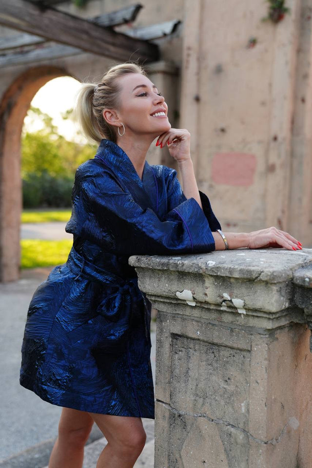 Sapphire Serenity Kimono