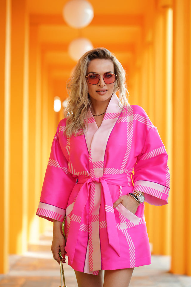Lustrous in Pink Kimono